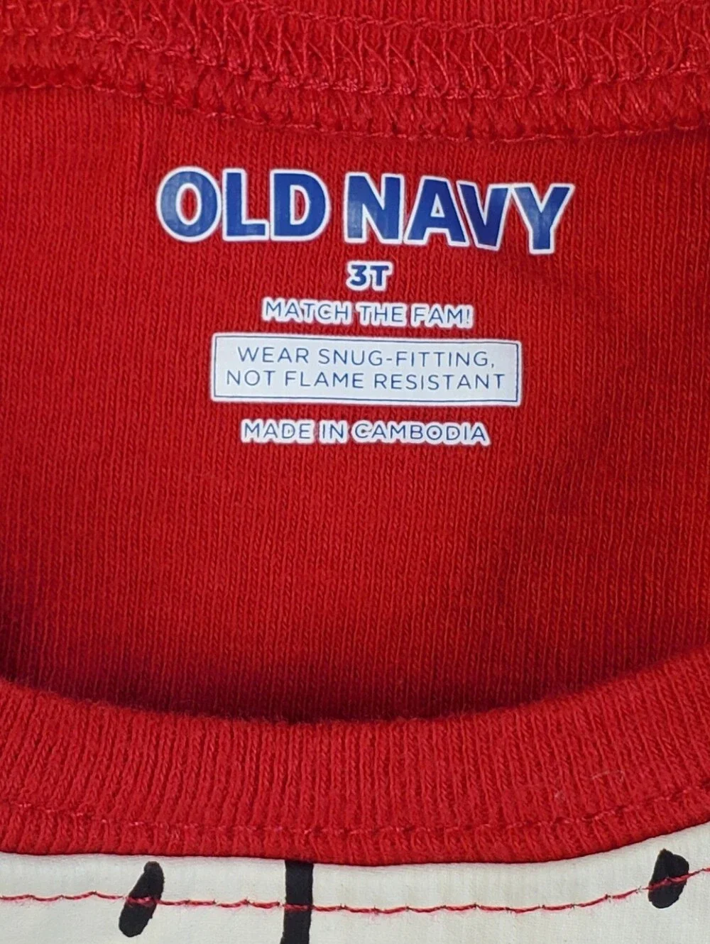 Old Navy Kids Toddler Santa Matching Christmas Snug-Fit Pajamas - Size 3T - EUC